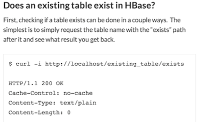 HBase queries from Bash – a couple simple REST examples