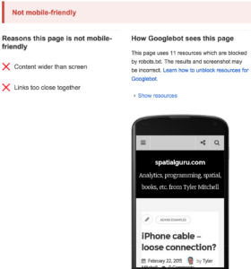 Google mobile check failure