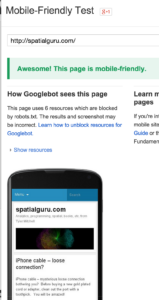 Google mobile check fixed success