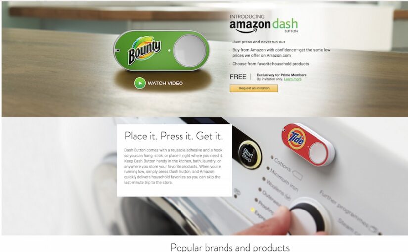 Amazon Dash Button – Concept and Article re: IoT use